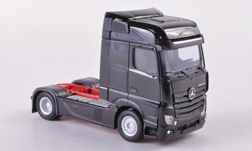 Mercedes Actros 1/87 Herpa Bigspace nero Solo-ZM 2011 modellino in miniatura