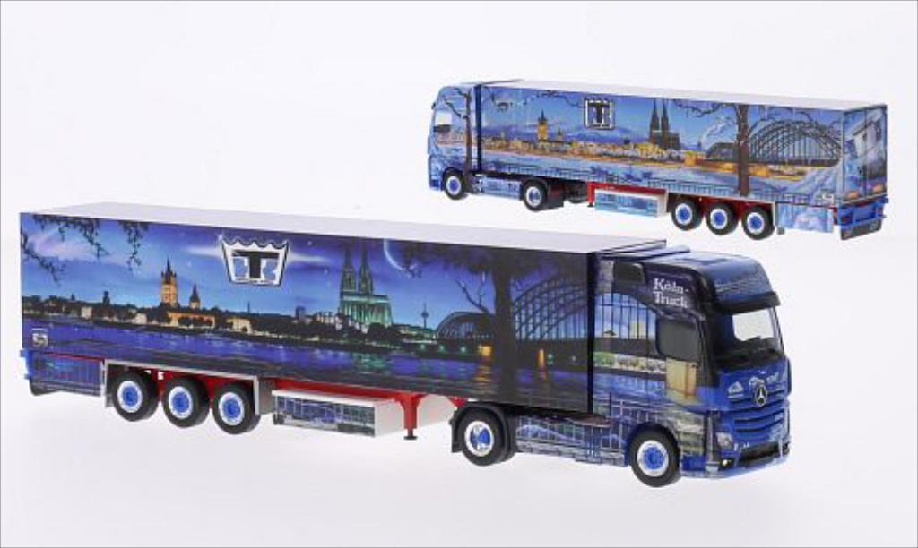 Mercedes Actros 1/87 Herpa Giga. Koln Truck Spedition Schumacher modellino in miniatura
