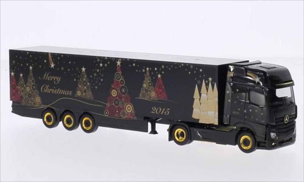 Mercedes Actros 1/87 Herpa Gigaspace Frohe Weihnachten modellino in miniatura