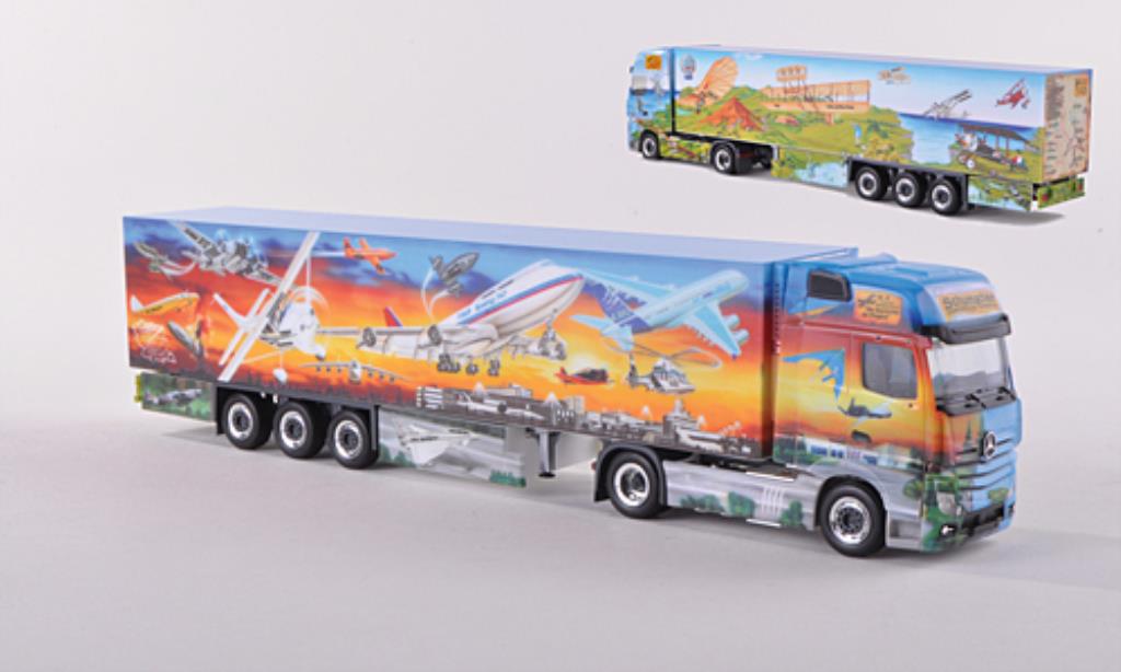 Mercedes Actros 1/87 Herpa Gigaspace Kuhlk.-SZ Nr.6 Schumacher Die Geschichte der Fliegerei 2011 modellino in miniatura