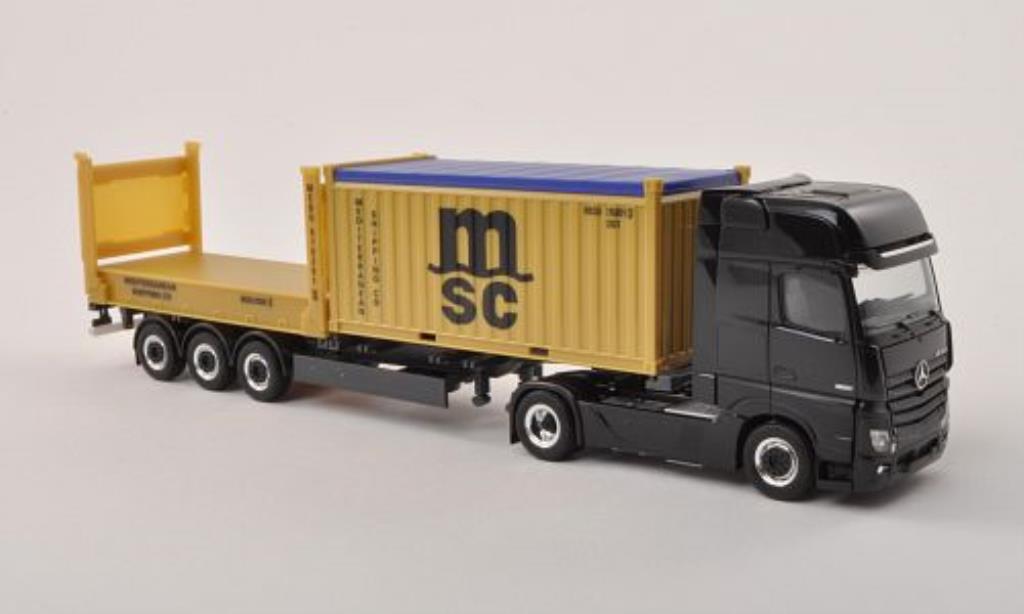 Mercedes Actros 1/87 Herpa Gigaspace MSC Container-SZ 2011 modellino in miniatura