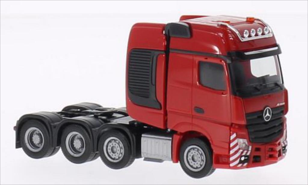 Mercedes Actros 1/87 Herpa Gigaspace SLT Schwerlastzugmaschine rosso modellino in miniatura