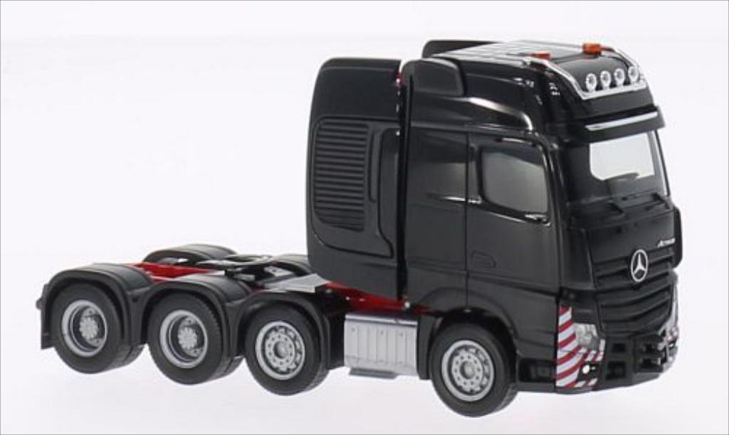 Mercedes Actros 1/87 Herpa Gigaspace SLT Schwerlastzugmaschine nero modellino in miniatura