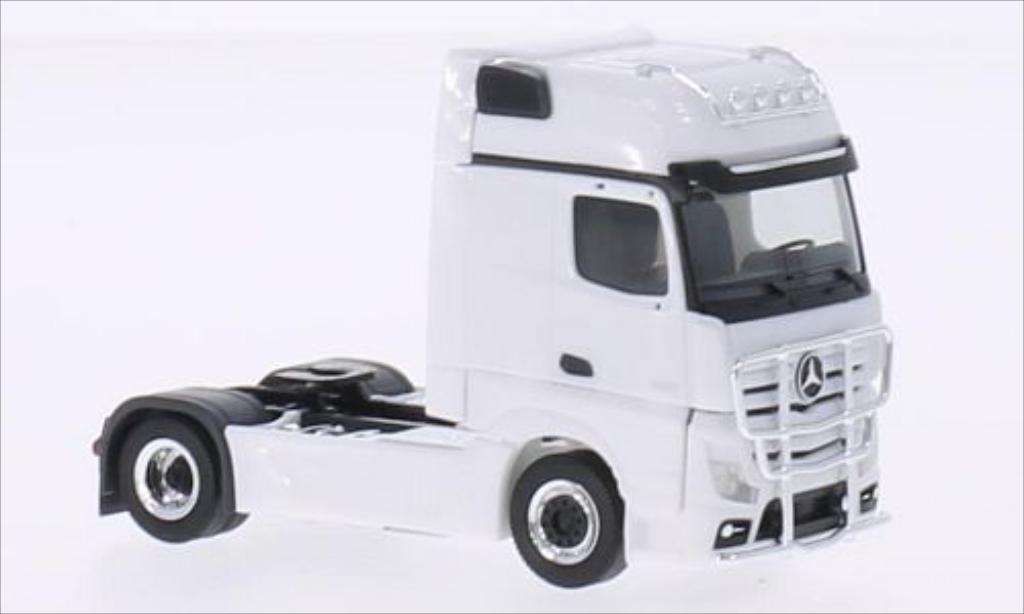 Mercedes Actros 1/87 Herpa Gigaspace bianco 2011 modellino in miniatura