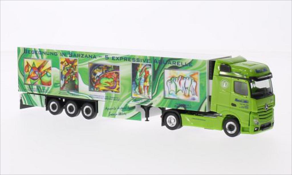 Mercedes Actros 1/87 Herpa Gigaspace Wirtz Art Truck Kuhlkoffer-SZ modellino in miniatura