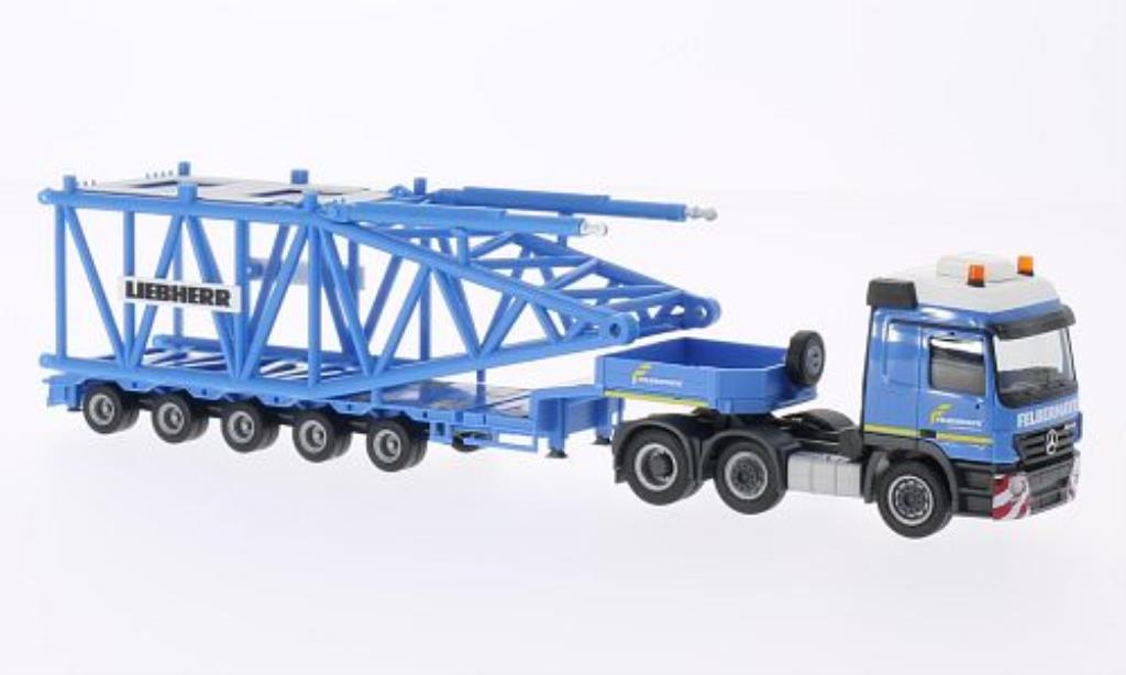 Mercedes Actros 1/87 Herpa L 02 Felbermayr (A) Semitieflader-SZ mit Anlenkstuck fur Liebherr LR 1600/2 modellino in miniatura
