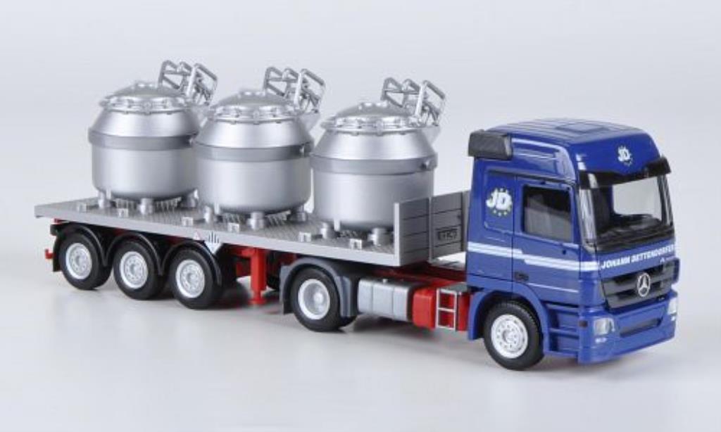 Mercedes Actros 1/87 Herpa L 08 Flussigaluminium-SZ Dettendorfer modellino in miniatura