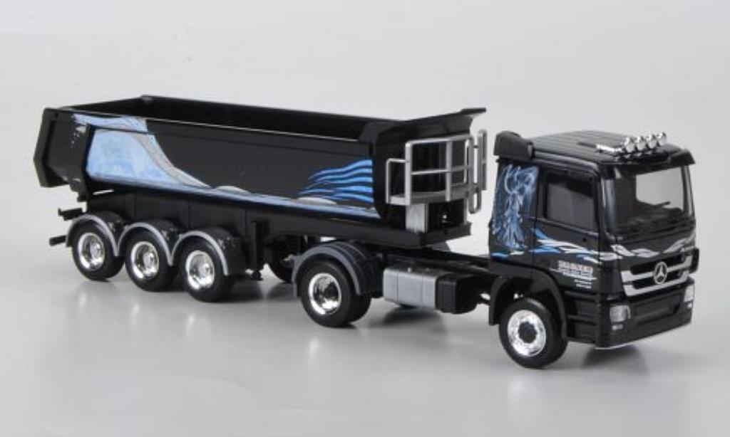 Mercedes Actros 1/87 Herpa L 08 Rundmulden-SZ Wagner modellino in miniatura