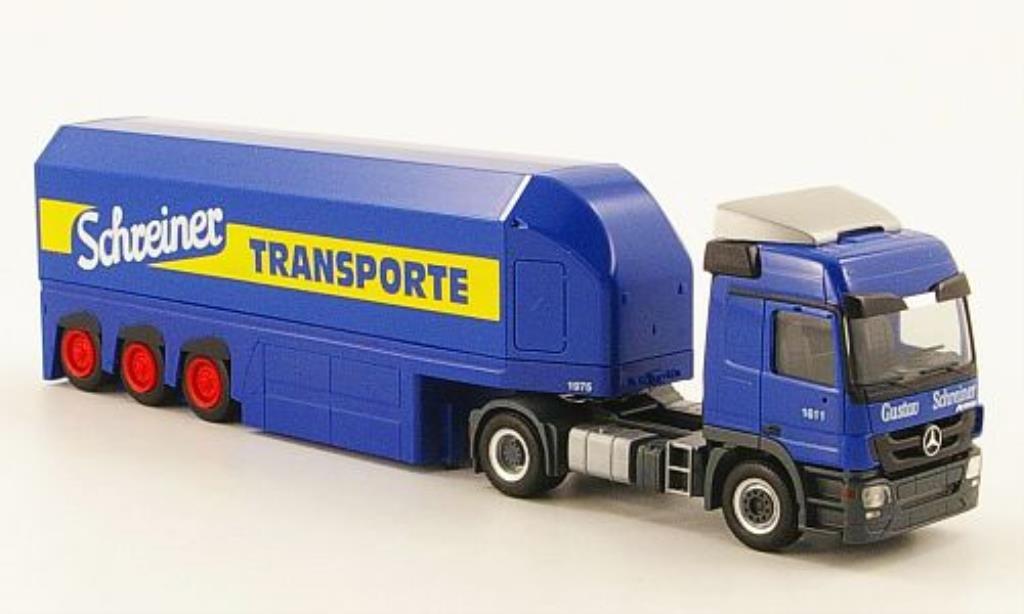 Mercedes Classe GLA 1/87 Herpa Actros L 08 Schreiner Transporte Glastransporter-SZ modellino in miniatura