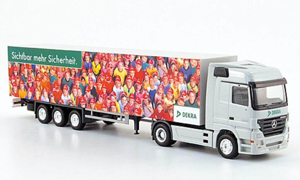 Mercedes Actros 1/87 Herpa LH 02 Koffer-Sattelzug DEKRA modellino in miniatura