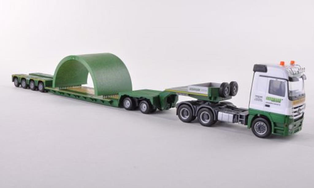 Mercedes Actros 1/87 Herpa LH 08 Vossmann Tieflade-SZ mit Betonhalbschale modellino in miniatura