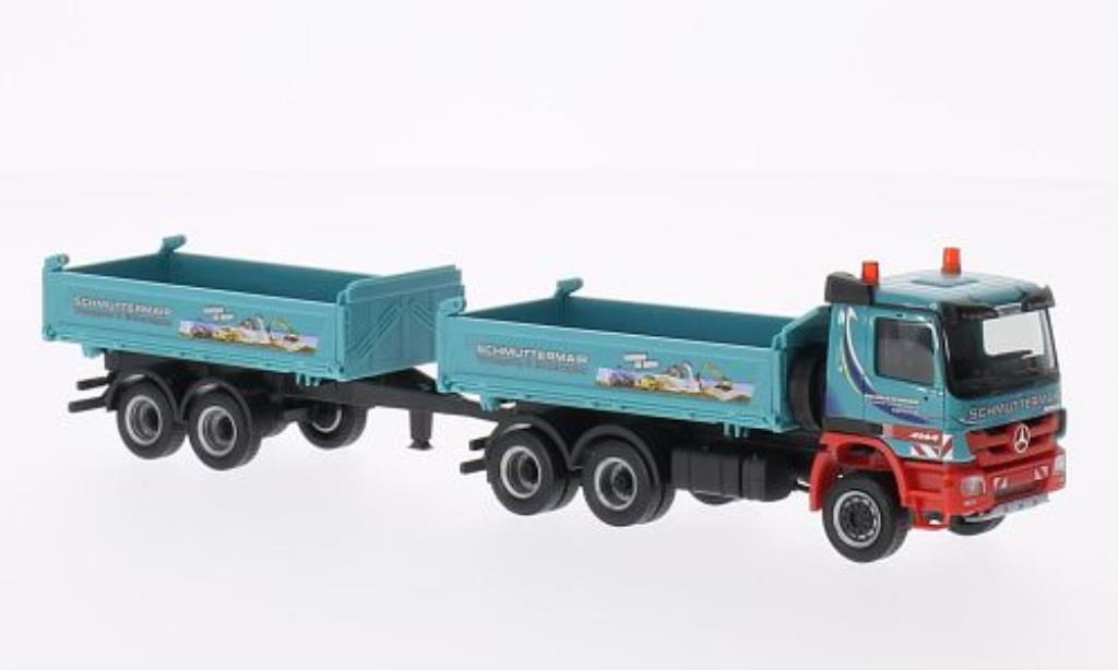 Mercedes Actros 1/87 Herpa M 08 Meiller Schuttermair Tandemkipper-Hangerzug modellino in miniatura