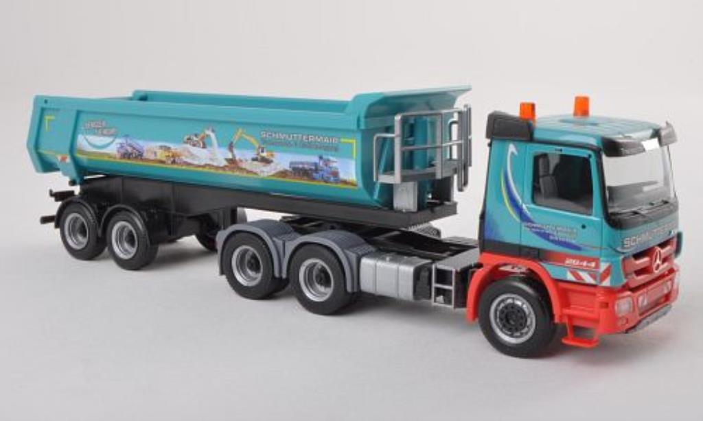 Mercedes Actros 1/87 Herpa M08 Rundmulden-SZ 3/2 Schmuttermair modellino in miniatura