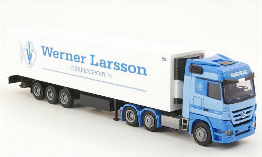 Mercedes Actros 1/87 AWM MP 3 LH Aerop. Kuhl-KSZ Werner Larsson modellino in miniatura