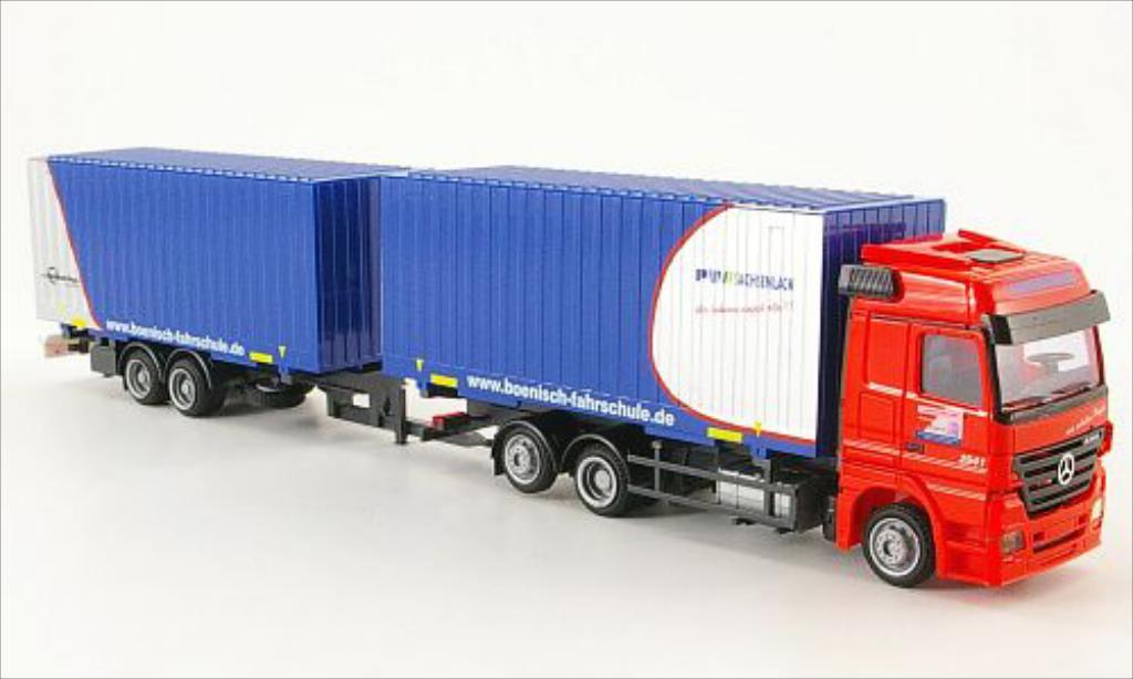 Mercedes Actros 1/87 AWM MP2 Fahrschule Bohnisch Koffer-HZ modellino in miniatura
