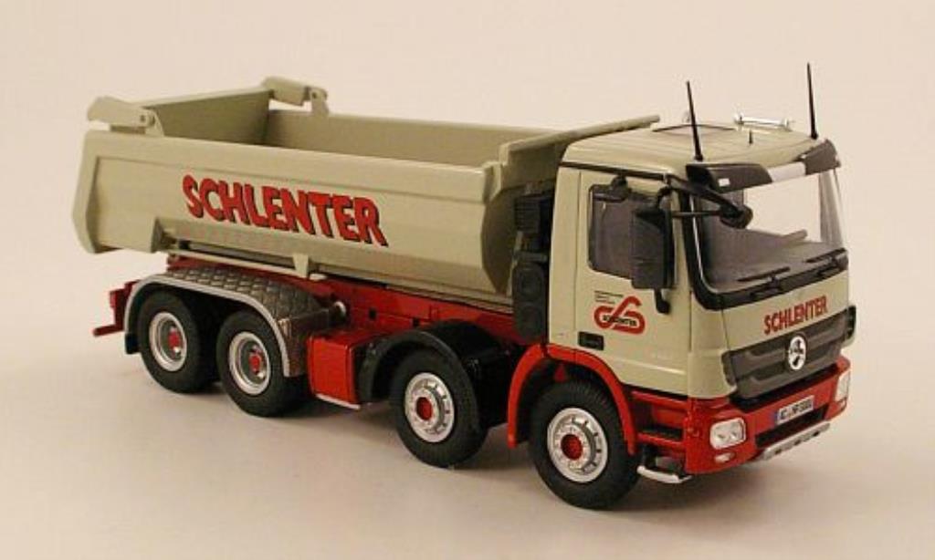 Mercedes Actros 1/50 NZG MP3 8x4 Schlenter Muldenkipper modellino in miniatura