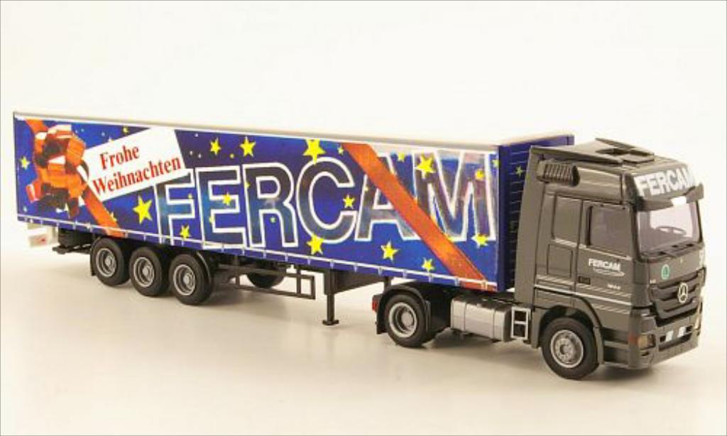 Mercedes Actros 1/87 AWM MP3 LH/Aerop. FERCAM/Buon Natale G-KSZ modellino in miniatura