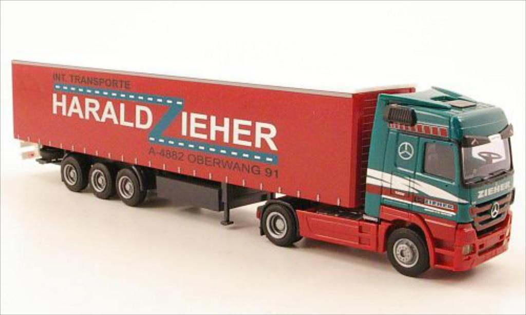 Mercedes Actros 1/87 AWM MP3 LH/Aerop. Harald Zieher G-KSZ modellino in miniatura