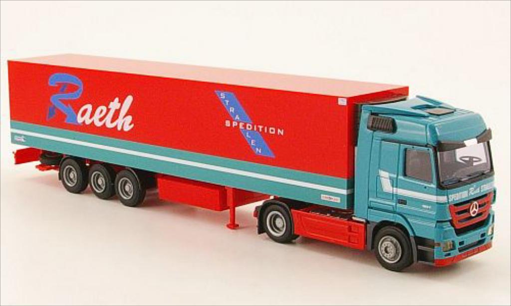 Mercedes Actros 1/87 AWM MP3 LH/Aerop. Raeth Kuhl-KSZ modellino in miniatura