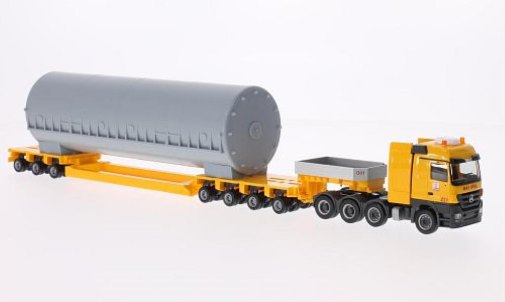 Mercedes Actros 1/87 Herpa MP3 Max Bogl Tieflade-SZ mit Ladung Kessel modellino in miniatura