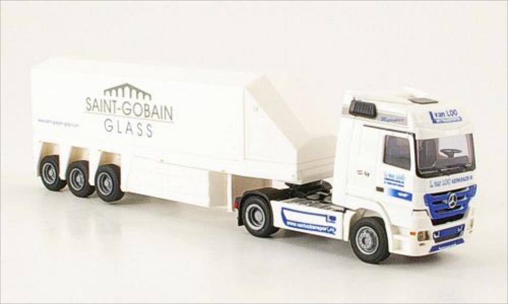 Mercedes Actros 1/87 AWM MP3 Van Loo / St. Gobain Innenlader-SZ modellino in miniatura