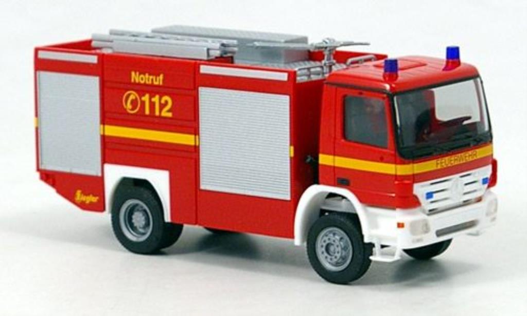 Mercedes Actros 1/87 Herpa S TLF 24/60 Feuerwehr 2002 modellino in miniatura