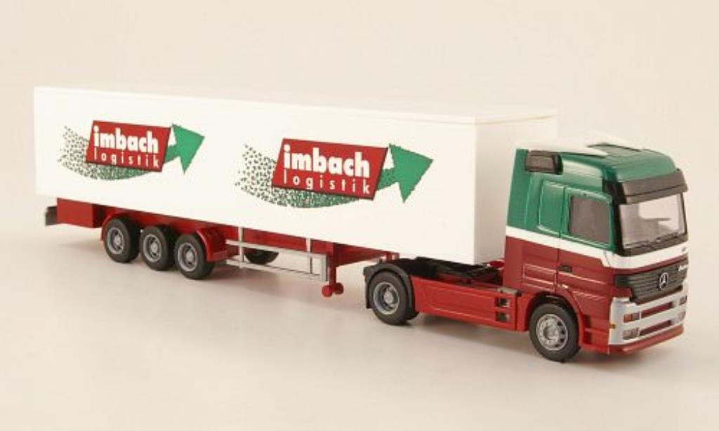 Mercedes Actros 1/87 Rietze Sattelzug Imbach Logistik - Schachen modellino in miniatura