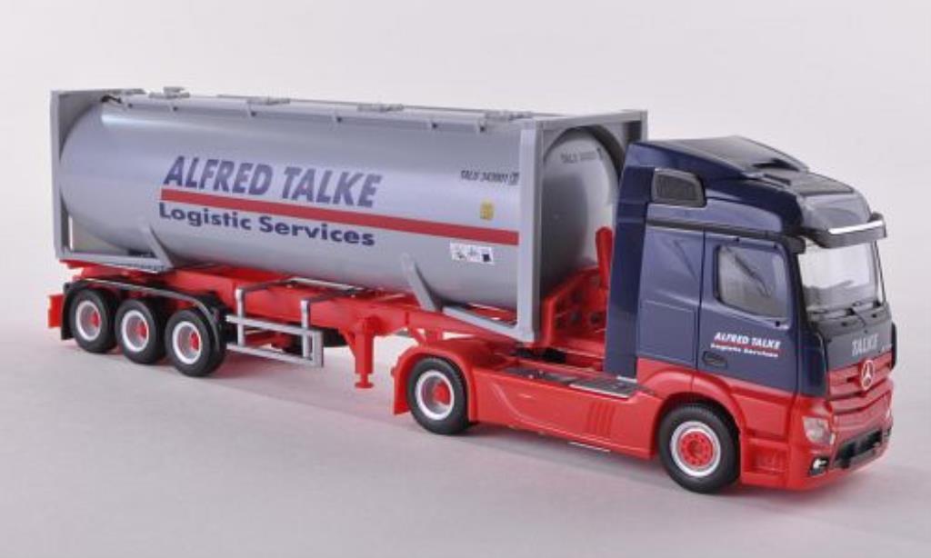 Mercedes Actros 1/87 Herpa Streamspace 2.3 A.Talke Drucksilocontainer-SZ 30ft. 2011 modellino in miniatura