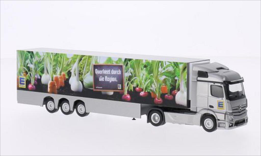Mercedes Actros 1/87 Herpa Streamspace 2.3 EDEKA Querbeet 2011 modellino in miniatura
