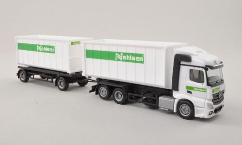 Mercedes Actros 1/87 Herpa Streamspace 2.3 Nehlsen Abrollmulden-HZ modellino in miniatura