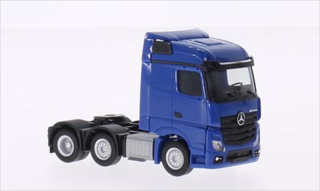 Mercedes Actros 1/87 Herpa Streamspace 6x2 blu modellino in miniatura