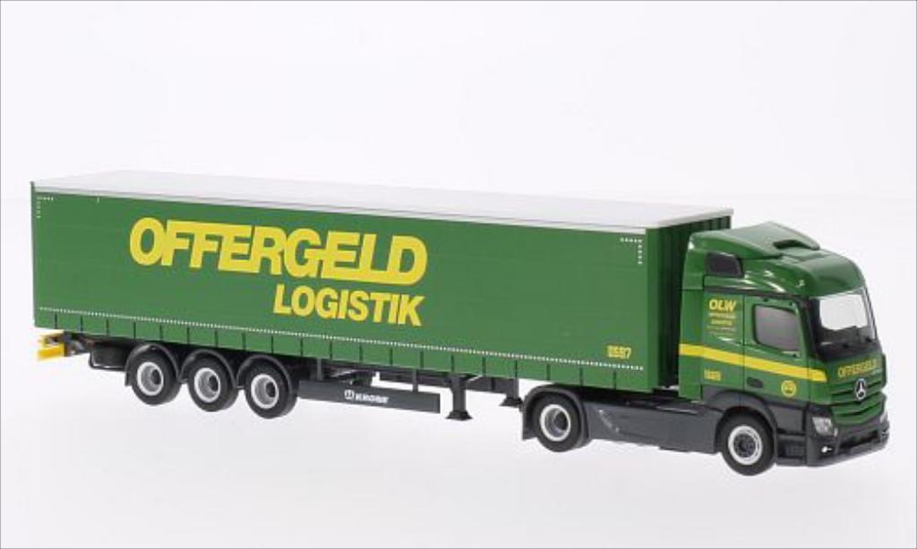 Mercedes Actros 1/87 Herpa Streamspace Offergeld Gardinenplanen-SZ modellino in miniatura