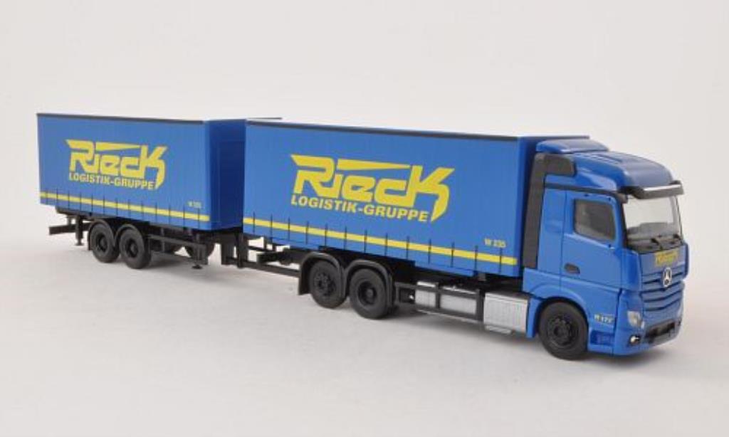 Mercedes Actros 1/87 Herpa Streamspace Rieck Wechselgardinen-HZ modellino in miniatura