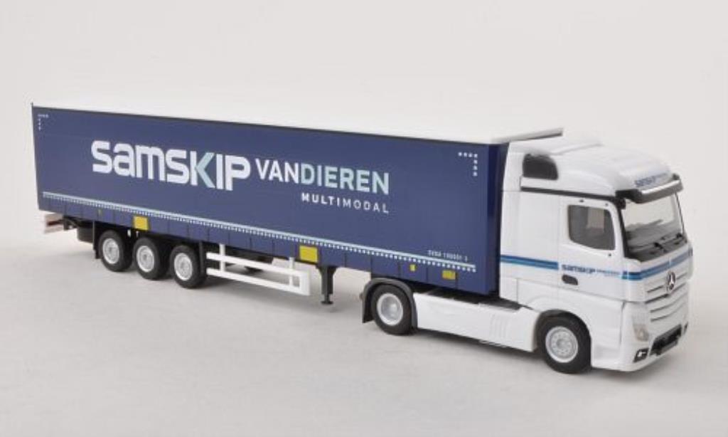 Mercedes Actros 1/87 Herpa Streamspace Samskip/Van Dieren Gardinenplanen-SZ (NL) modellino in miniatura