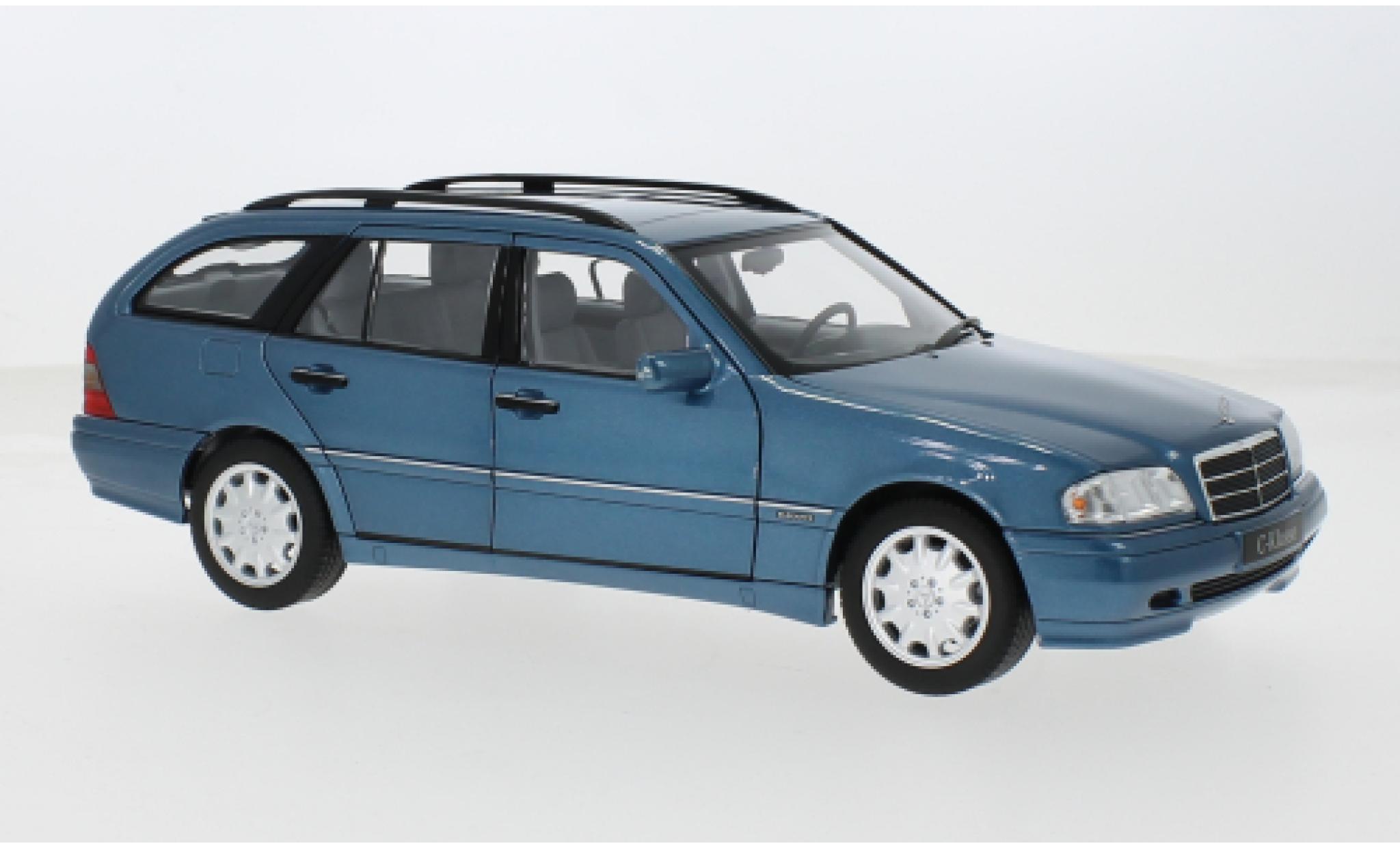 Mercedes Classe C 1/18 Norev (W202 blau 1:18 modellino in miniatura