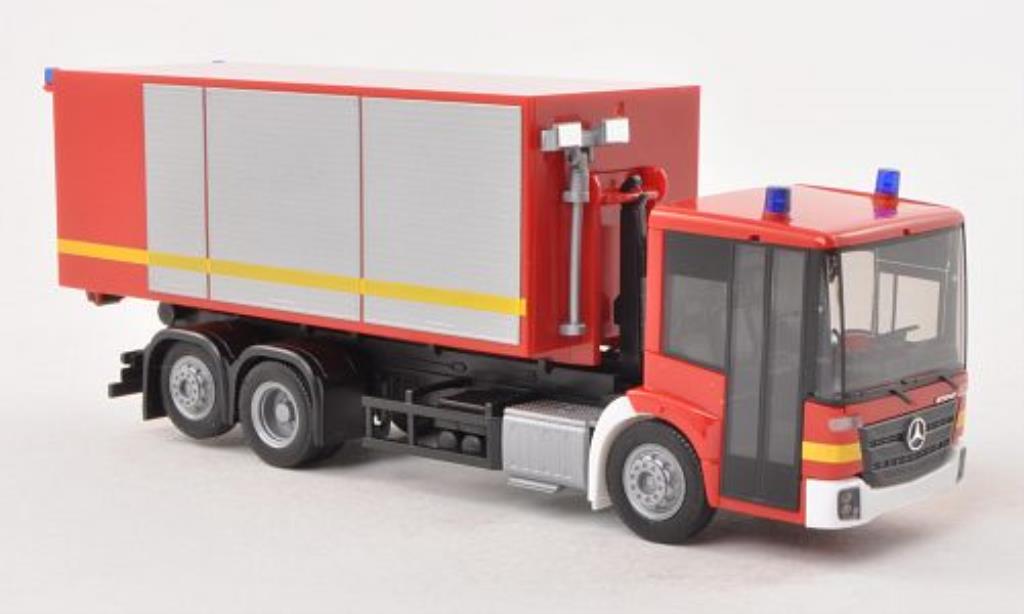 Mercedes Econic 1/87 Herpa Wechsellader-LKW Feuerwehr modellino in miniatura