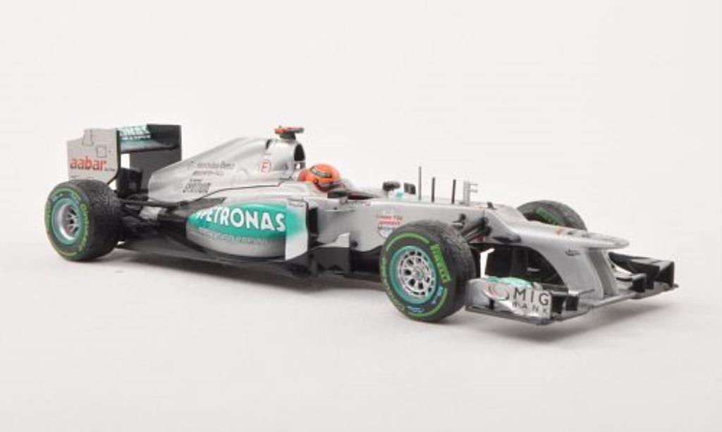 Mercedes F1 1/43 Minichamps W03 No.7 Petronas Last Race GP Brasilien 2012 modellino in miniatura