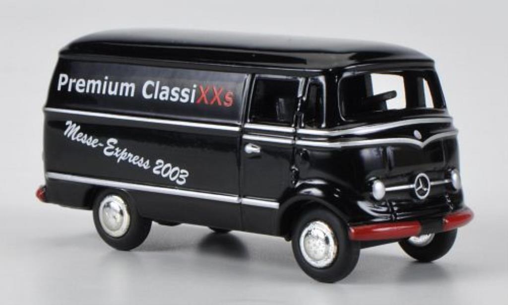 Mercedes L319 1/87 Bub Kasten Messe 2003 modellino in miniatura