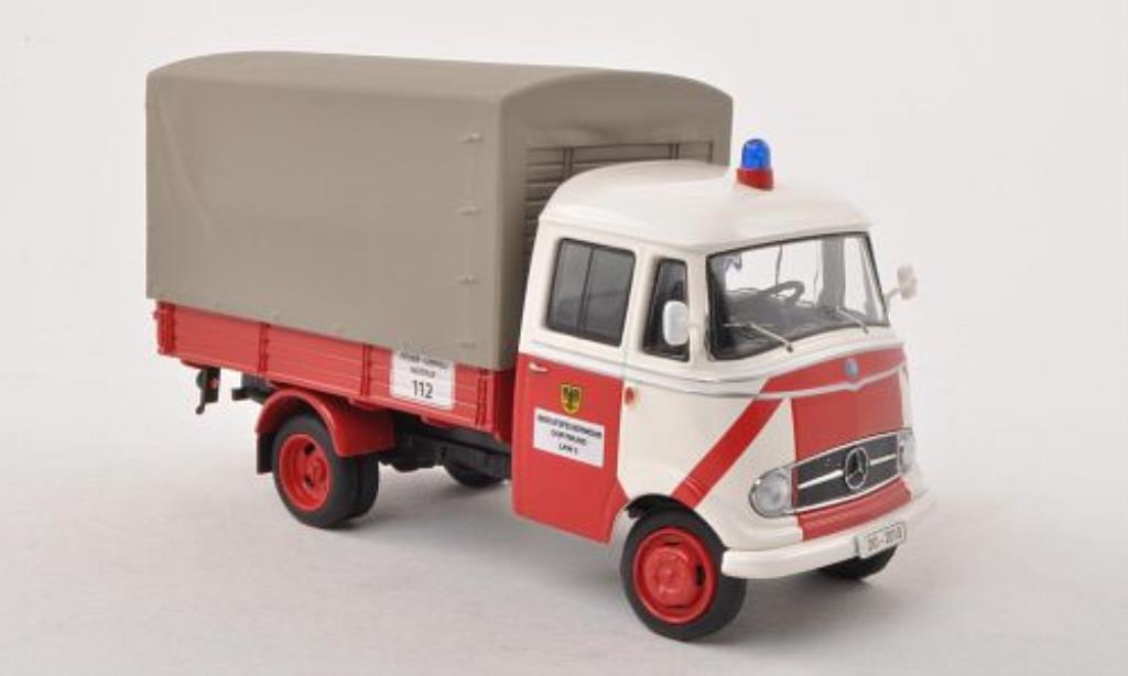 Mercedes L319 1/43 Schuco Pritsche/Plane Feuerwehr Dortmund modellino in miniatura