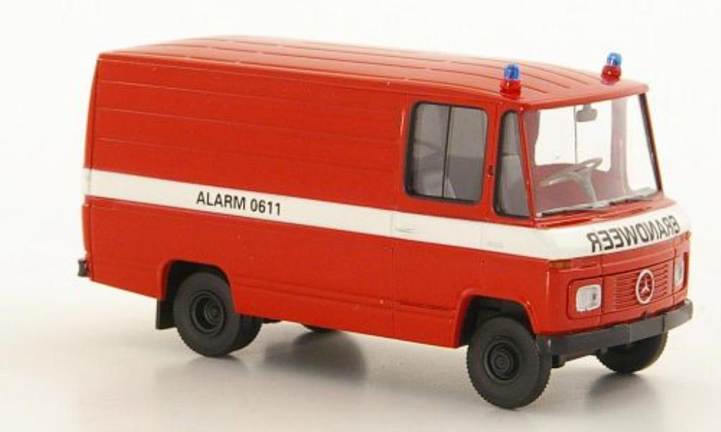 Mercedes L408 1/87 Brekina Kasten Brandweer Feuerwehr modellino in miniatura