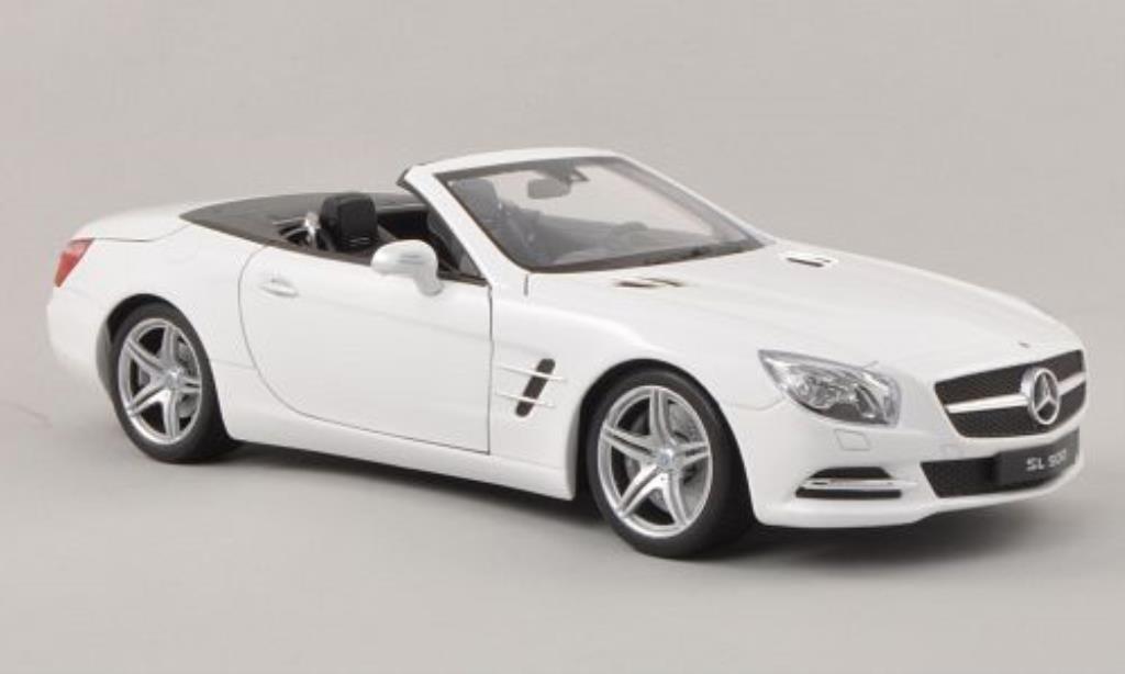 Mercedes Classe SL 500 1/18 Welly 500 (R231) bianco Verdeck geoffnet 2012 modellino in miniatura