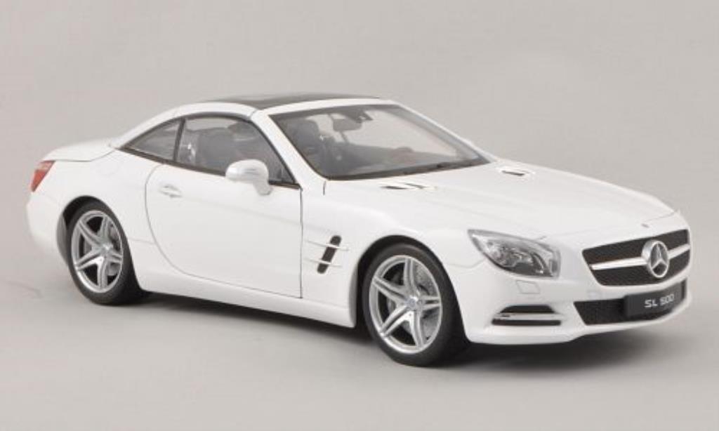 Mercedes Classe SL 500 1/18 Welly 500 (R231) bianco Verdeck geschlossen 2012 modellino in miniatura