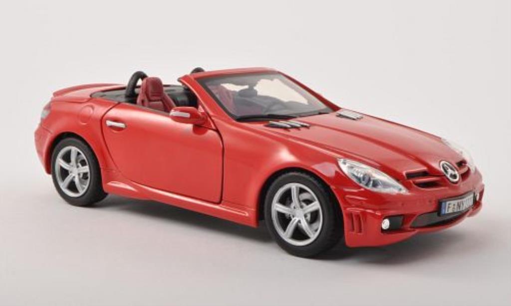 Mercedes Classe SLK 1/18 Motormax 55 AMG (R171) rosso modellino in miniatura