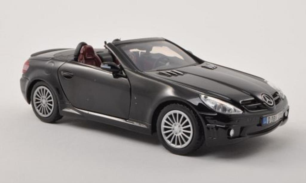 Mercedes Classe SLK 1/24 Motormax 55 AMG (R171) nero modellino in miniatura