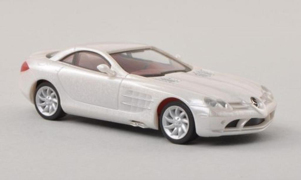 Mercedes SLR 1/87 Herpa McLaren met.bianco modellino in miniatura