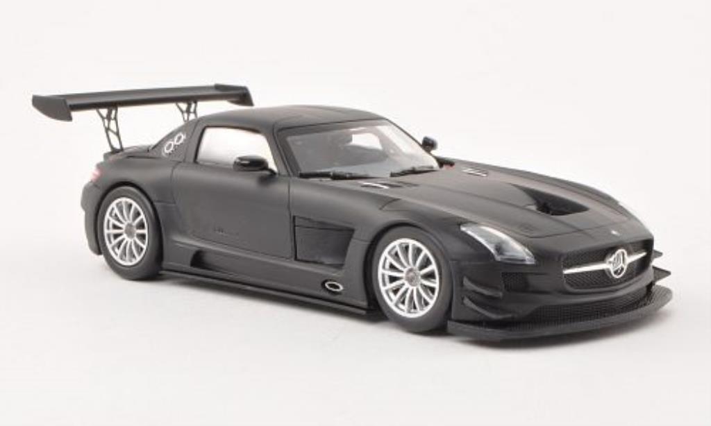 Mercedes SLS 1/43 Minichamps AMG GT3 matt-nero Plain Body Version 2011 modellino in miniatura