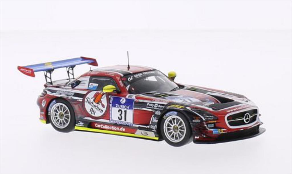 Mercedes SLS 1/43 Spark AMG GT3 No.31 Car Collection Motorsport Fuchschen Alt 24h Nurburgring 2014 /H.Fellbermayr modellino in miniatura