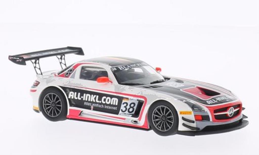Mercedes SLS 1/43 Minichamps AMG GT3 No.38 All-Inkl.Com. Munnich Motorsport FIA GT1 Weltmeister 2012 /Winkelhock modellino in miniatura
