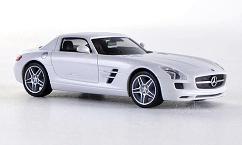 Mercedes SLS 1/87 Herpa AMG bianco modellino in miniatura