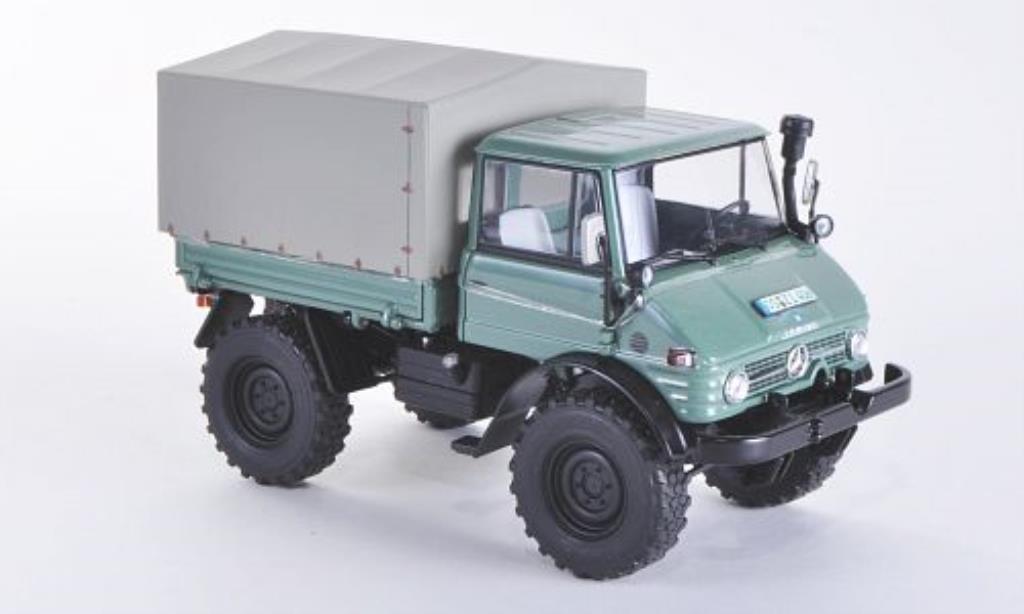 Mercedes Unimog 1/32 Weise 406 (U84) mit Ganzstahl-Fahrerhaus und Plane modellino in miniatura